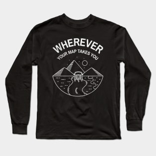 Wherever Your Map Takes You Adventure Long Sleeve T-Shirt